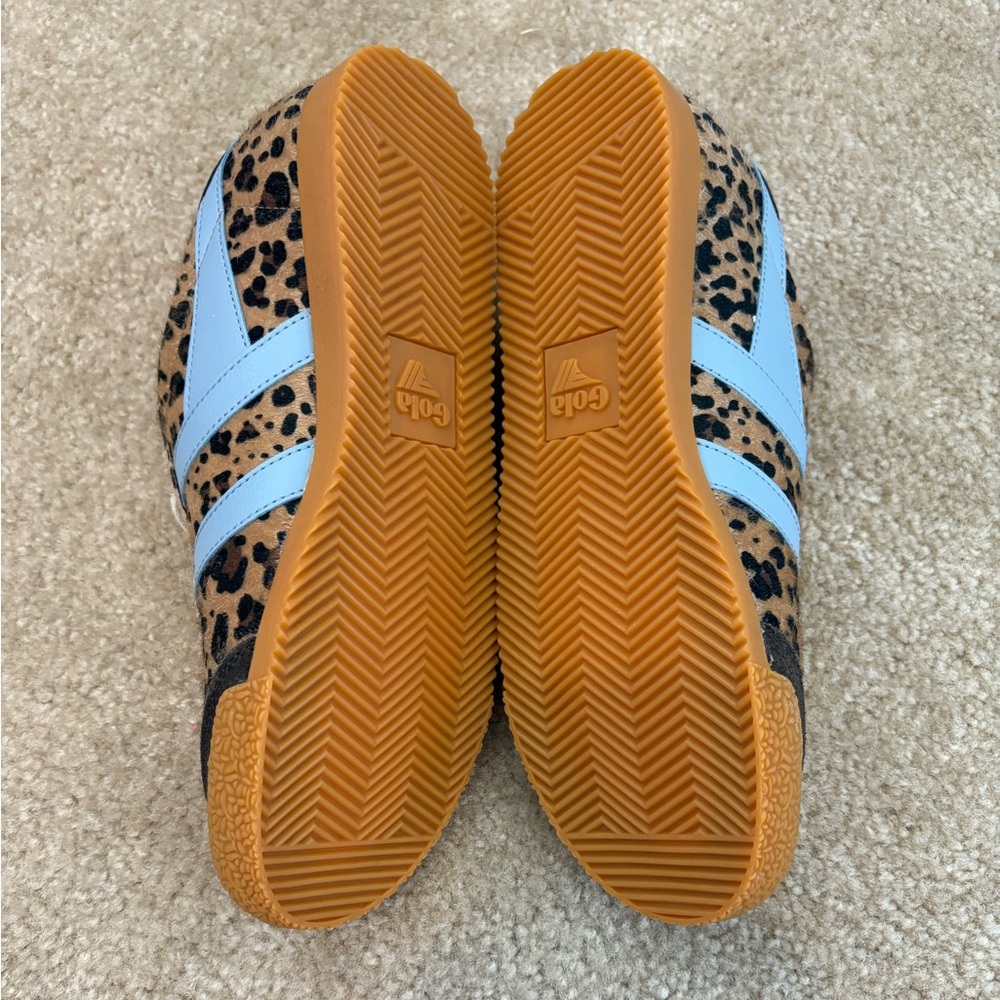 Brand New Gola Elan Anthropologie Sneakers Size 9.5 Leopard Dark Brown Air 40.5 - Picture 8 of 9